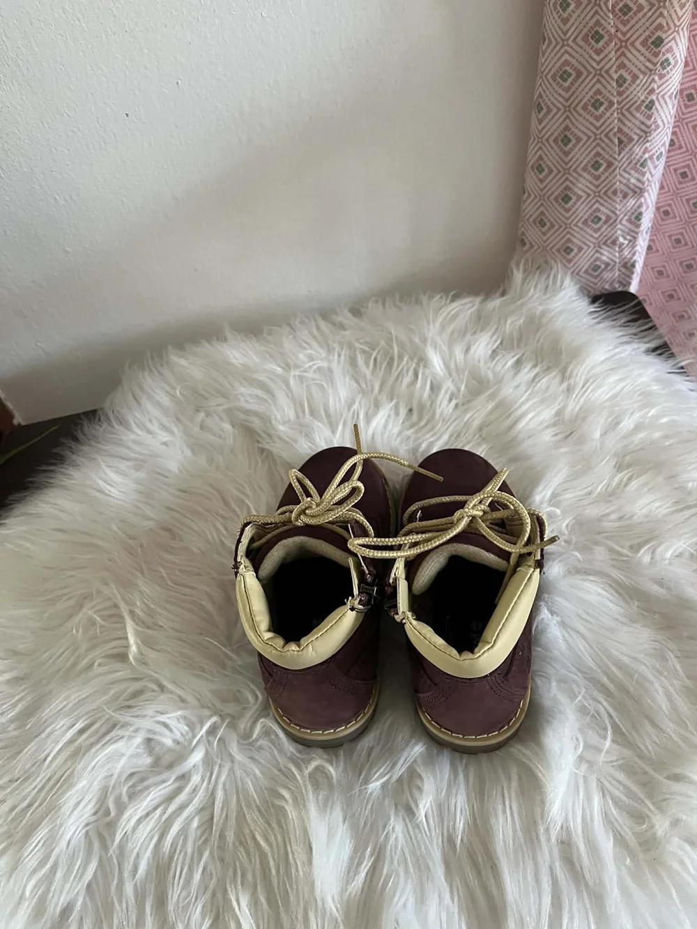 Timberland pokey Pine   Kids Burgundy Lace-Up Boots New Whithout Label